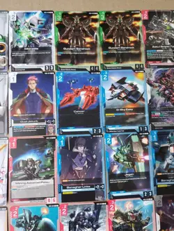Gundam Card Game TCG GD01 Rare Uncommon Common 32 Cards & Gundam Aile Sleeves - Image 5