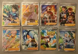 (8) Pokemon Rare Trainer Holo Card LOT Judge Barry Ortega Dendra Kindler Hisui - Image 1