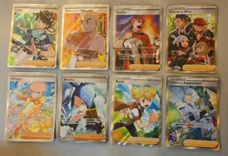 (8) Pokemon Rare Trainer Holo Card LOT Judge Barry Ortega Dendra Kindler Hisui - Image 3