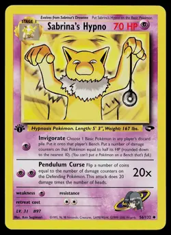 Pokemon Card - Sabrina's Hypno Gym Challenge 56/132 Uncommon 1st Edition - Image 1