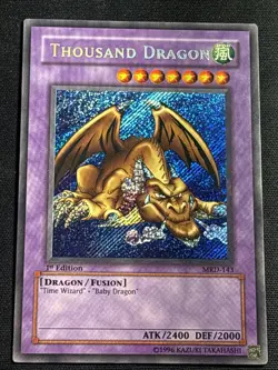 Thousand Dragon 1st Edition MRD-143 Yu-Gi-Oh TCG Secret Rare Card Played HP - Image 1