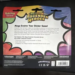 Pokemon Ascended Heroes Box Foil Promo Card Sticker Sheet Booster Mega Gengar - Image 2