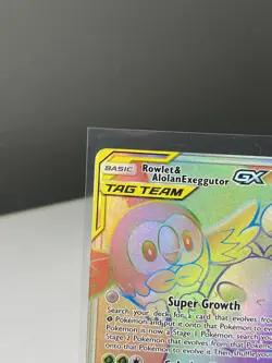 Pokemon Rowlet & Alolan Exeggutor GX Full Art Secret Rare TAG TEAM Holo 237/236 - Image 2
