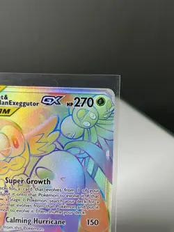 Pokemon Rowlet & Alolan Exeggutor GX Full Art Secret Rare TAG TEAM Holo 237/236 - Image 3