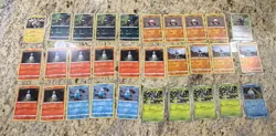 Pokemon Yuka Morii Lot 30 Cards Total 3 Reverse Holos - Image 1