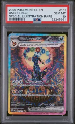 Pokemon TCG Umbreon EX 161/131 Prismatic Evolutions Card Sir PSA 10/10 - Image 1