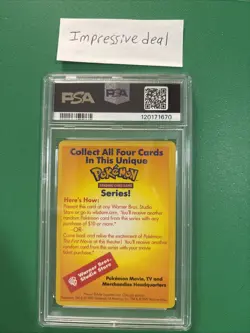 Catch Mew ! PSA 9 Mint Pokemon Insert Promo 1999 Card Graded Warner bros - Image 2