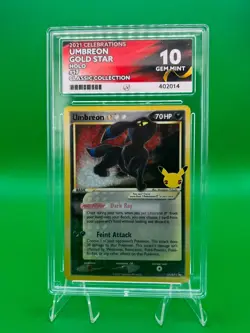 Umbreon Gold Star ACE 10 Pokemon Card Celebrations 17/17 !PERFECT SUB GRADES! - Image 1