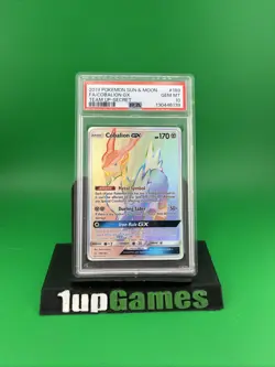 2019 Pokemon Sun Moon Team Up Cobalion GX FA Rainbow Secret Rare #189/181 PSA 10 - Image 1