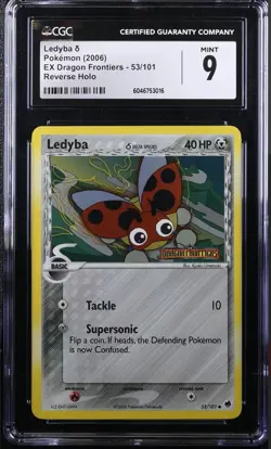 2006 Pokemon Ex Dragon Frontiers Ledyba Reverse Foil Cgc 9 - Image 1