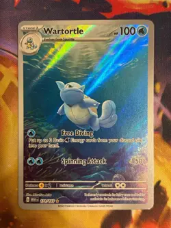 Pokemon TCG Scarlet & Violet Wartortle 171/165 Illustration Rare Holo NM - Image 3
