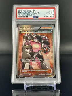 Pokemon Team Rocket's Handiwork Full Art 124/124 Fates Collide Ultra Rare PSA 10 - Image 2