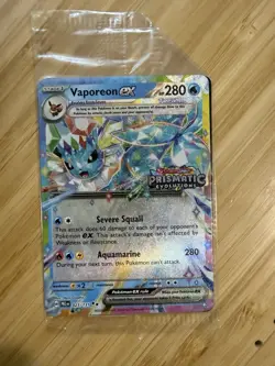 Pokemon Vaporeon EX 023/131 Prismatic Evolutions Stamp Promo Sealed - Image 1
