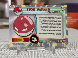2000 Topps Pokemon #100 Voltorb (TV Animation Series 2) Silver Foil Blue Logo LP - Image 2