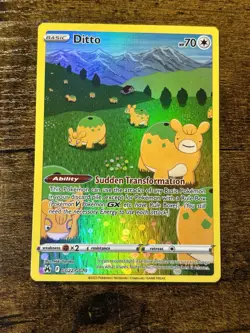 Pokemon TCG Ditto GG22/GG70 Crown Zenith Galarian Gallery Ultra Rare Holo - Image 1