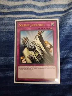 Yugioh Solemn Judgment OP12-EN003 OTS Ultimate Rare Near Mint - Image 1