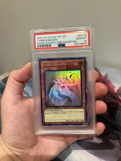 Yu-Gi-Oh Cyber Dragon 1st Edition Ghost Rare Card GFP2-EN178 PSA 10 - Image 4