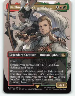 Balthier and Fran MTG Final Fantasy card 0393 showcase - Image 1