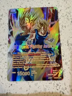 Bandai Dragon Ball Super Card Game SD22 Foil Leader Lot SS Vegeta SD22-01 SLR &… - Image 1