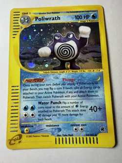Poliwrath 24/165 Expedition Base Set Holo Rare Pokemon Card - LP/NM - Image 1