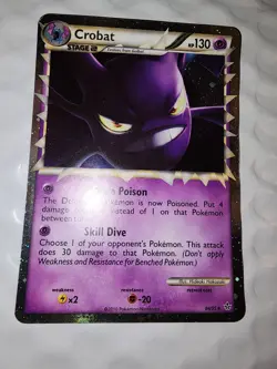 Pokemon Crobat Prime Unleashed Rare Holo Card 84/95 Poison Flying English 2010 - Image 1
