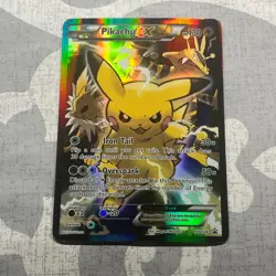 Pikachu EX XY124 RARE Black Star Promo 2016 Holo Full Art Pokemon Card MP - Image 1
