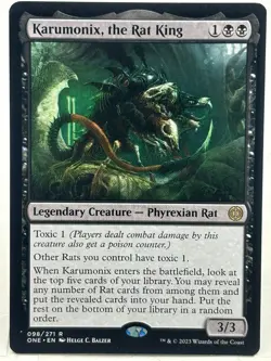 Karumonix, The Rat King NM/M* Phyrexia All Will Be One 098/271 mtg -UnltdCards - Image 1