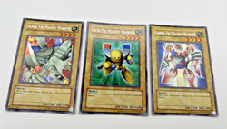 Vintage Yu-Gi-OH! Alpa beta & Gamma the Magnet Warriors (DOR-001/2/3) Light Play - Image 1