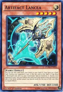 YUGIOH DUEA-EN034 Artifact Lancea 1st Edition Common NM - Image 1