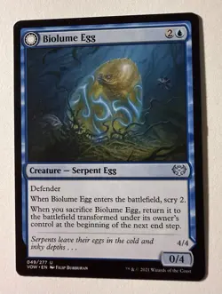 x1 Biolume Egg // Biolume Serpent VOW MTG 49/277 UNCOMMON M/NM 1x - Image 1