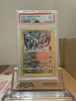 2020 Pokemon SWSH Darkness Ablaze Lugia Reverse Foil #140 PSA 9 - Image 1