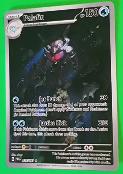Palafin 225/091 Pokemon TCG Scarlet & Violet Paldean Fates Illustration Rare NM - Image 1