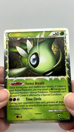 CELEBI 92/102 POKEMON TRIUMPHANT PRIME HOLO RARE 2010 - Image 2