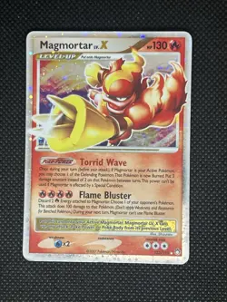 Pokemon Magmortar LV.X Ultra Rare Holo 123/123 Mysterious Treasures 2007 130 HP - Image 1