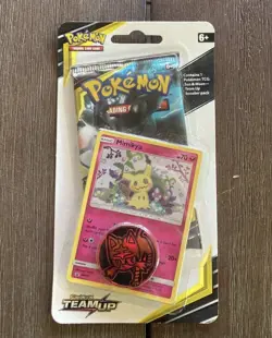 Pokemon Team Up Single Pack Checklane Blister Mimikyu Promo - Image 1