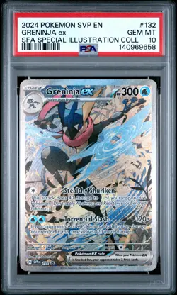 2024 POKEMON SVP EN-SV BLACK STAR PROMO #132 GRENINJA EX PSA 10 - Image 1