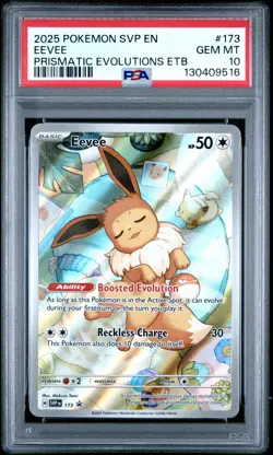 2025 POKEMON SVP EN-SV BLACK STAR PROMO #173 EEVEE PSA 10 - Image 1