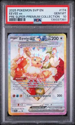 2025 POKEMON SVP EN-SV BLACK STAR PROMO #174 EEVEE EX PSA 10 - Image 1