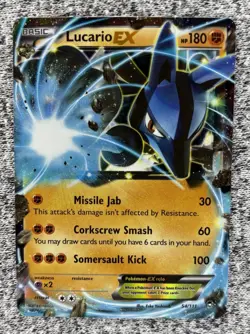 Lucario EX 54/111 Ultra Rare Holo XY Furious Fists Pokemon TCG NM - Image 1