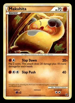 Makuhita 55/90 Common HGSS Undaunted Pokemon LP - Image 1