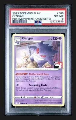 PSA 8 - Gengar 066/196 Prize Pack Series: 3 Pokemon Play! Graded Card - Image 1