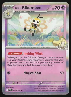 SV09: Journey Together Lillie's Ribombee #067/159 Holo Rare Pokemon Card - Image 1