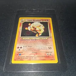 Pokemon TCG Light Arcanine Neo Destiny Holo Card 12/105 - Image 1