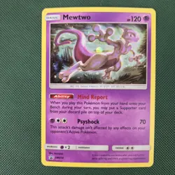 HAND WHOLE SWIRL 🌀💫 Mewtwo SM214 Cosmos Holo Promo 2019 Nintendo Pokemon Card - Image 3