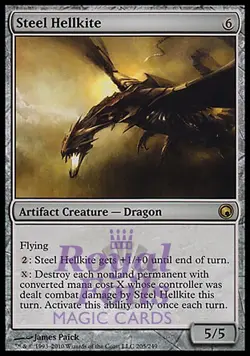 Steel Hellkite 1x FOIL SOM MTG Scars of Mirrodin Rare NM+ artifact - Image 1