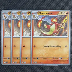 4x Charmeleon | Phantasmal Flames | 012/094 NM | Common | Pokemon TCG Playset - Image 1
