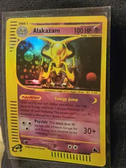 Pokemon card Alakazam Skyridge 2003 2/144 Reverse Holo Rare 100 HP Stage 2 Mint - Image 1