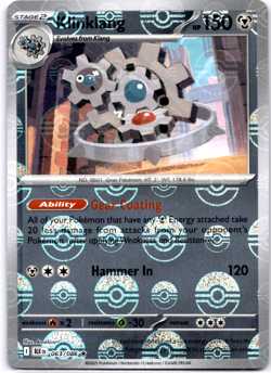 Pokemon TCG Klinklang Poke Ball 063/086 Black Bolt Holo Rare Near Mint - Image 1