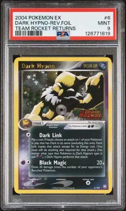 2004 Pokemon Ex Dark Hypno Reverse Foil #6 PSA 9 - Image 1