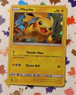 Pokemon TCG Pikachu SM76 Sun And Moon Promo Cosmos Holo English 2017 - Image 1